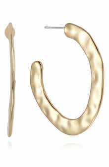 Hammered Hoop Earrings