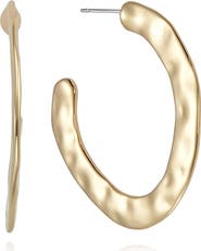 Ettika Hammered Hoop Earrings