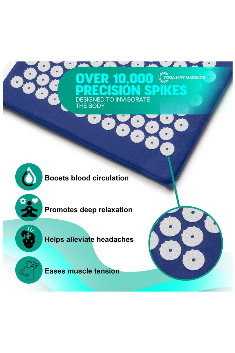 51 INCH ACUPRESSURE MAT, Alternate, color, BLUE