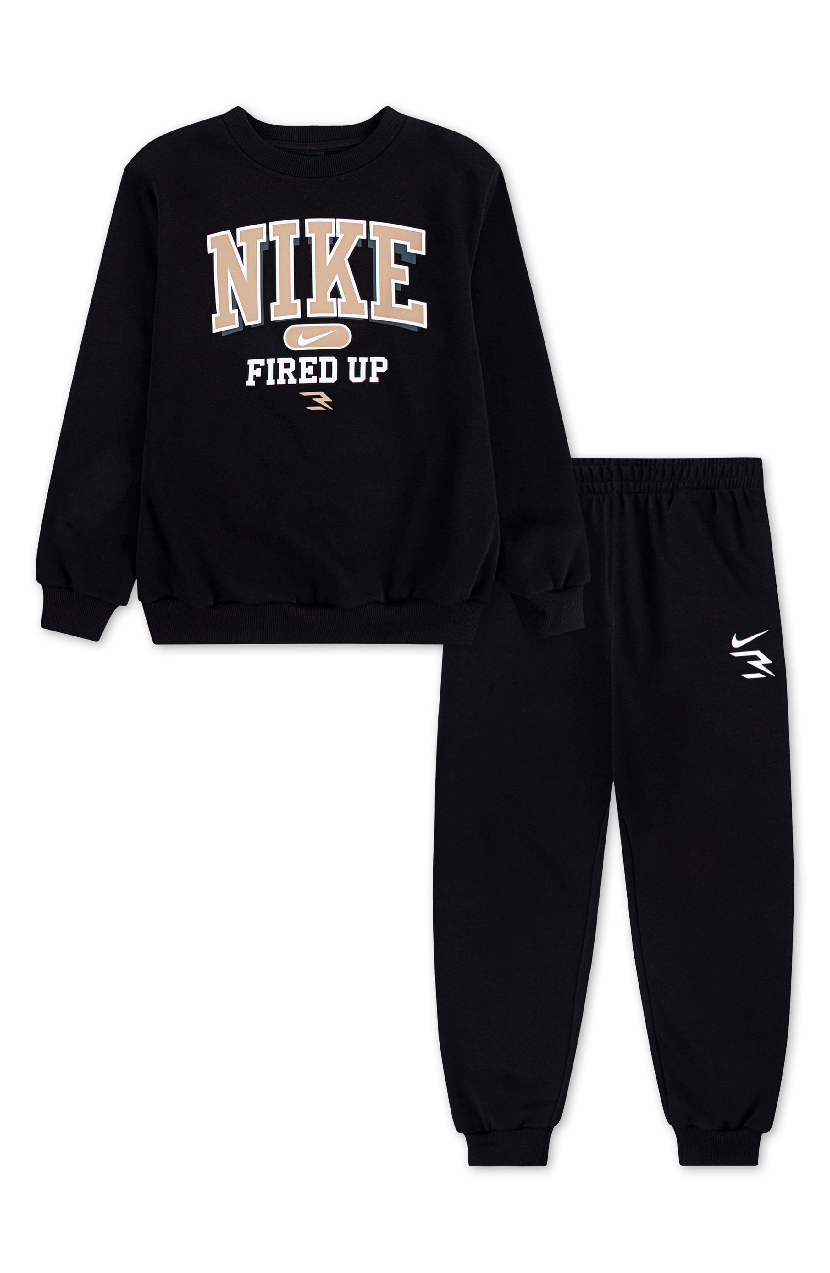 3 Brand Kids' Collegiate Fired Up Sweatshirt & Pants Set