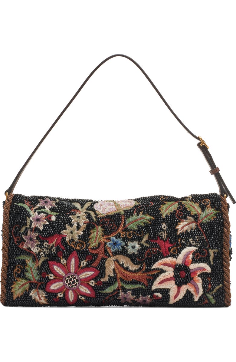 Valentino Garavani Embroidered
Beaded Satin Shoulder Bag, Alternate, color,
