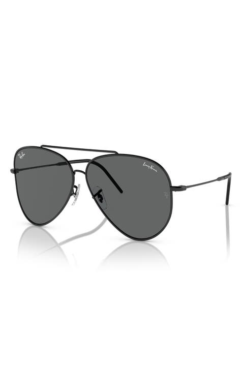 Black aviator sunglasses mens online