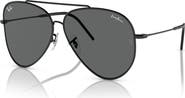 Ray-Ban Reverse 62mm Oversize Aviator Sunglasses