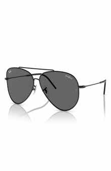 Ray-Ban Reverse 62mm Oversize Aviator Sunglasses
