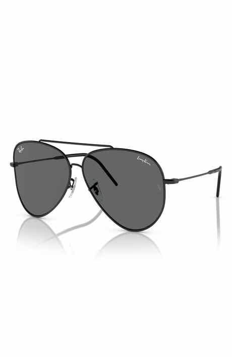 Ray-Ban Reverse 62mm Oversize Aviator Sunglasses
