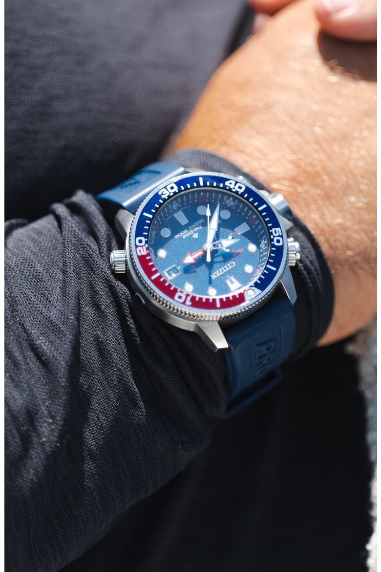 Promaster Aqualand 200M Depth Meter Watch, 46mm, Alternate, color, BLUE