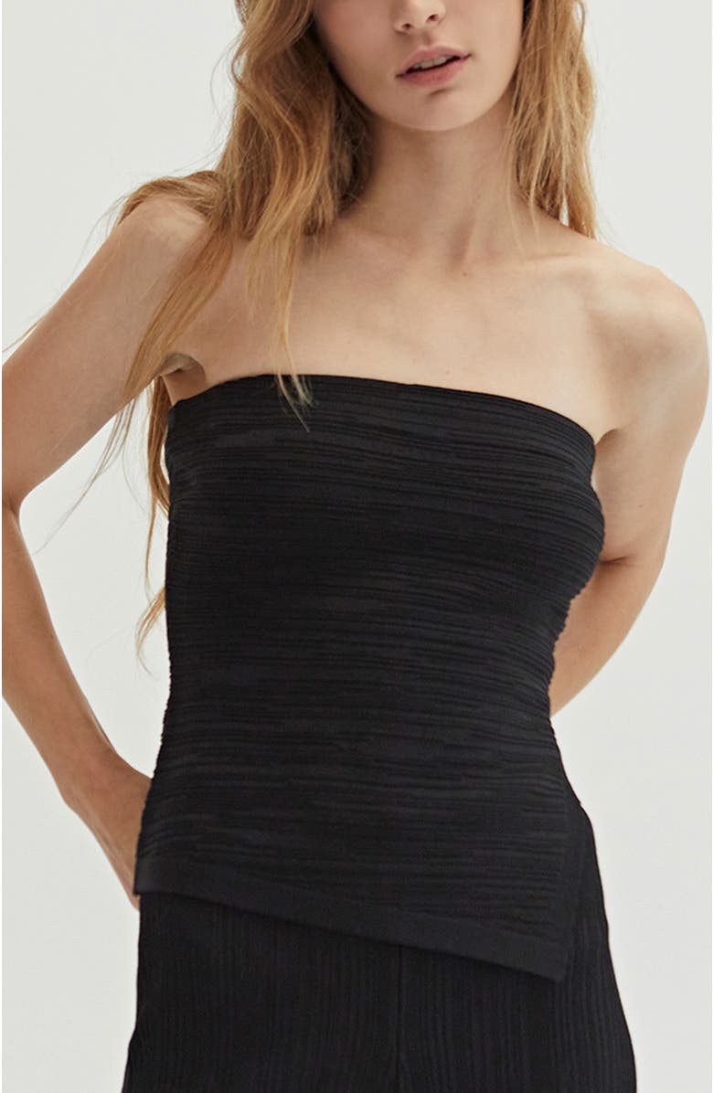 CRESCENT Textured Bandage Knit Tube Top, Main, color, 