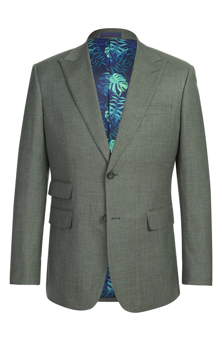 English Laundry Solid Olive Mélange Suit, Alternate, color, Olive