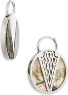 eddieBorgo Round Medallion Drop Earrings
