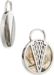 eddieBorgo Round Medallion Drop Earrings