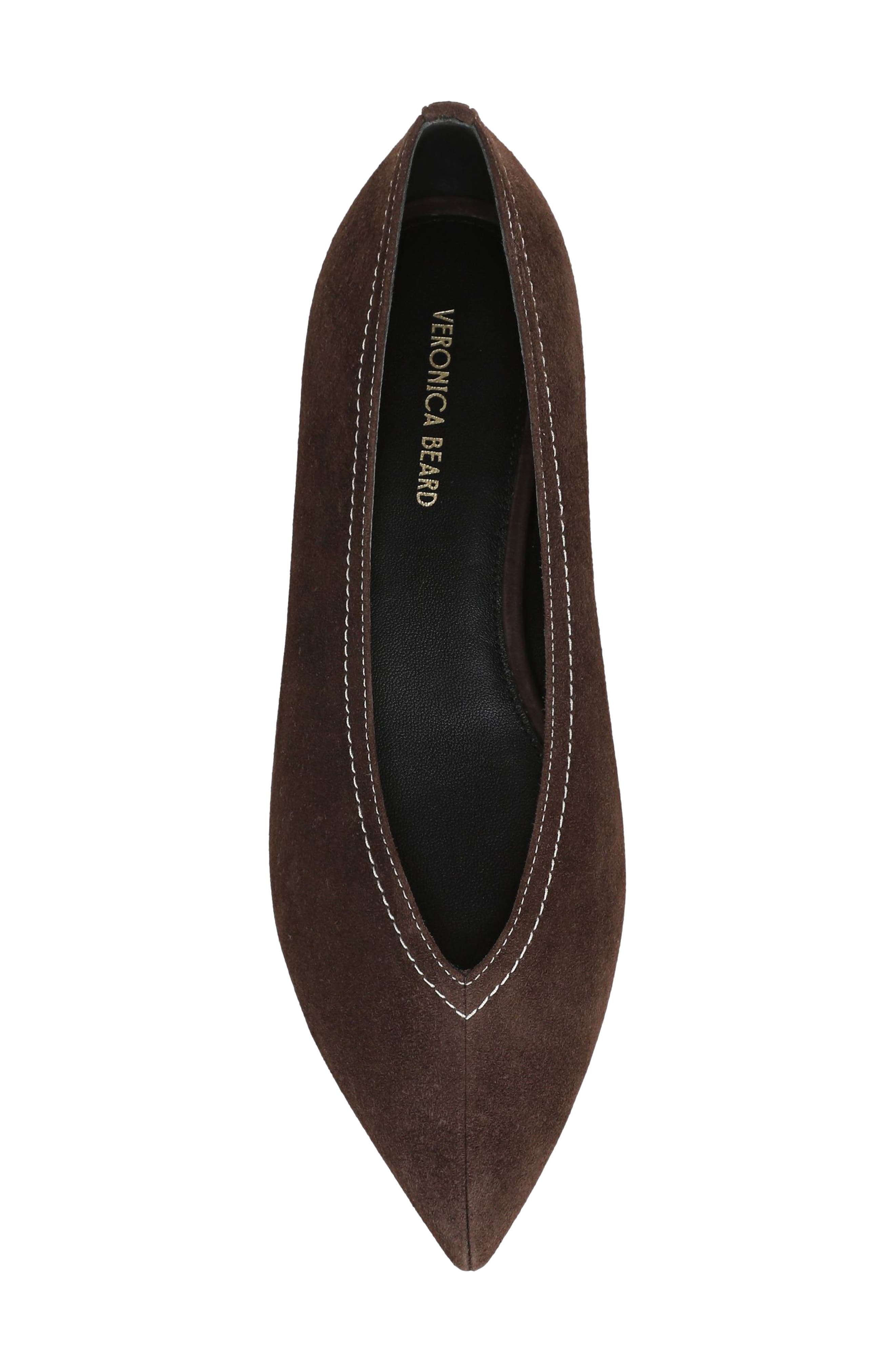 Bancroft Pointed Toe Flat, Alternate, color, ESPRESSO