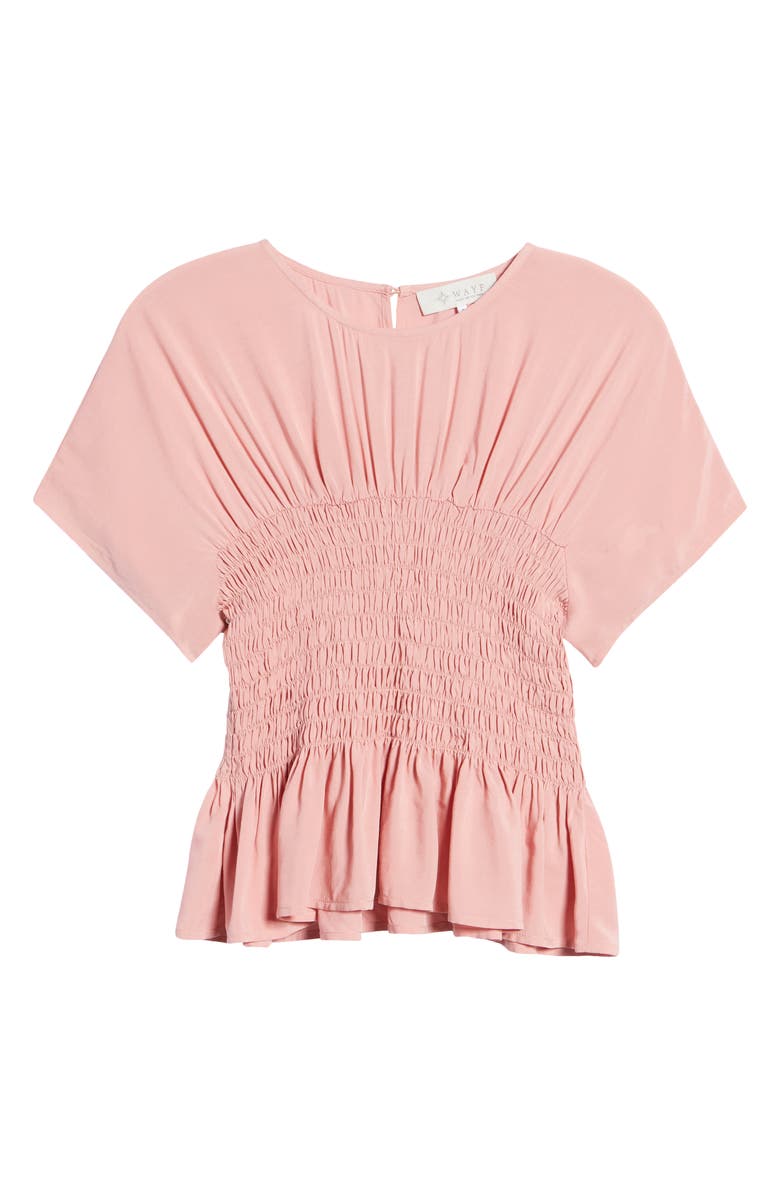 WAYF Aiden Smocked Ruffle Top, Alternate, color, 