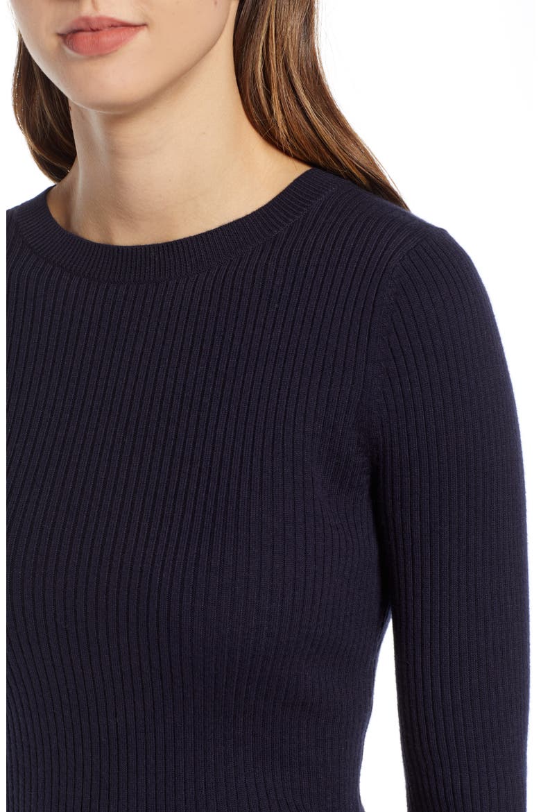 Ribbed Sweater, Alternate, color, NAVY NIGHT
