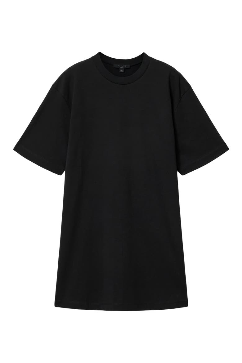 Fuse Logo Appliqué Cotton T-Shirt Minidress, Alternate, color, BLACK