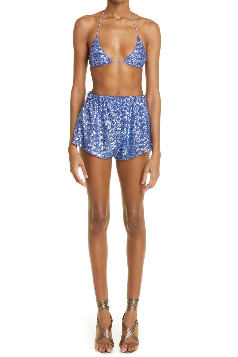 Sequin Microkini Two-Piece Swimsuit, Alternate, color, LAVENDER
