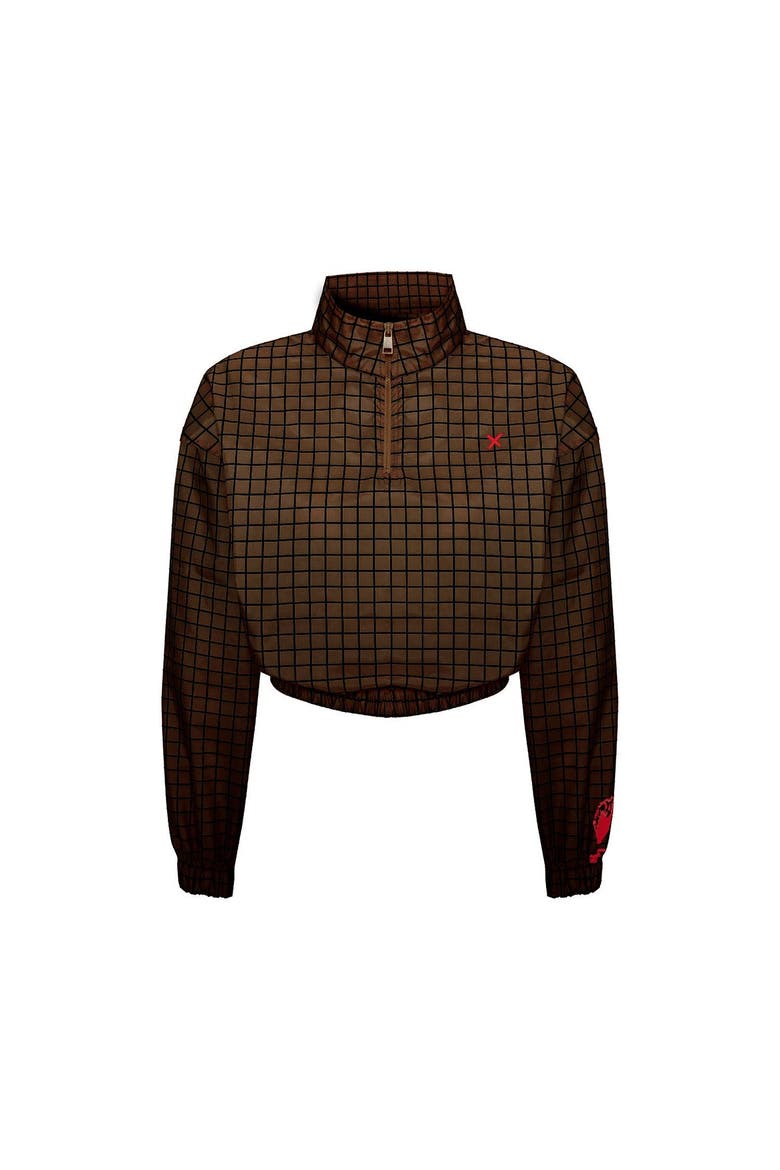 Parachute Crop Sweat, Main, color, Brown