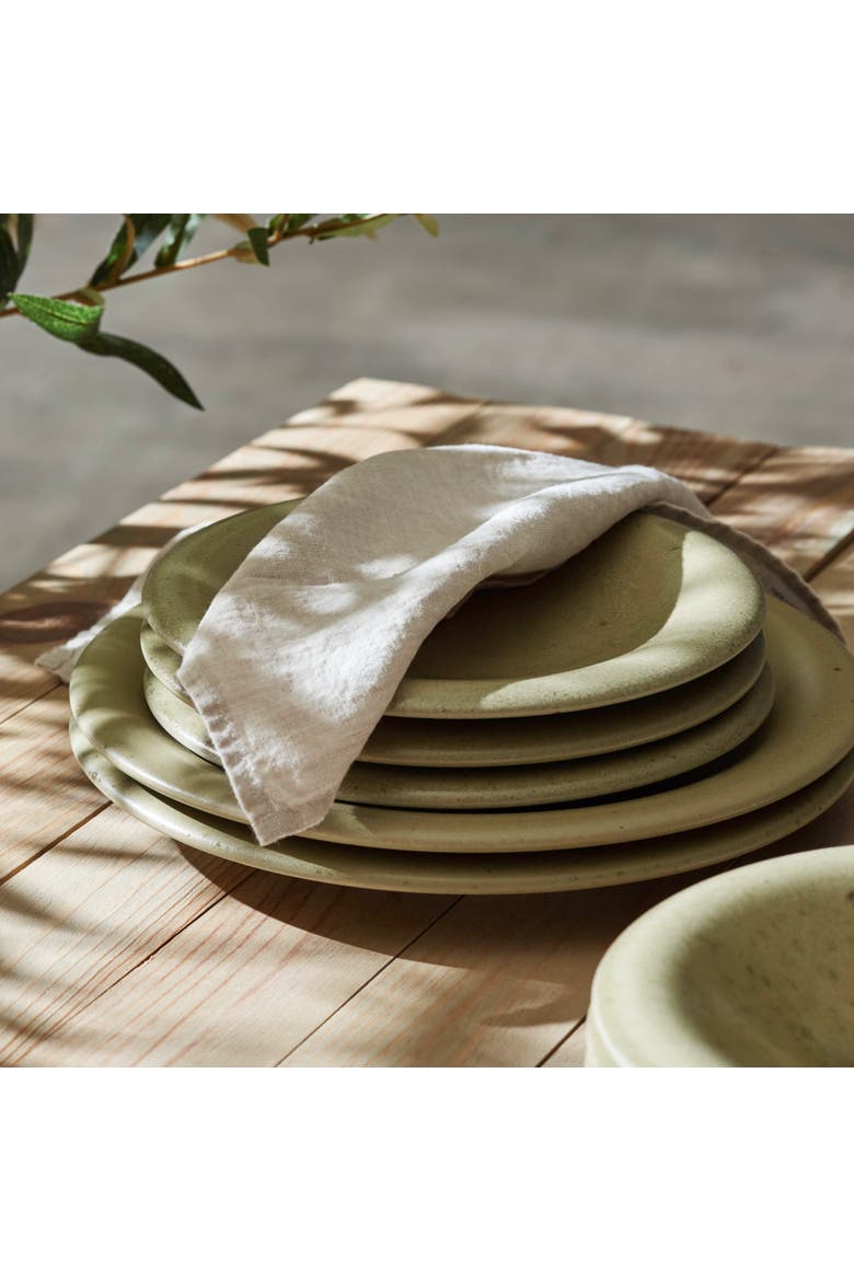 Porto by Stone Lain Aro Stoneware 12-Piece Dinnerware Set, Alternate, color, Green Matte