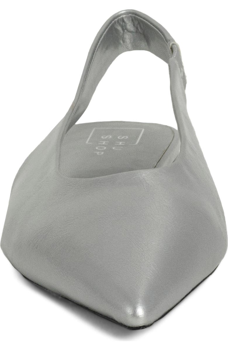SHUSHOP Amelia Slingback Flat, Alternate, color, Silver