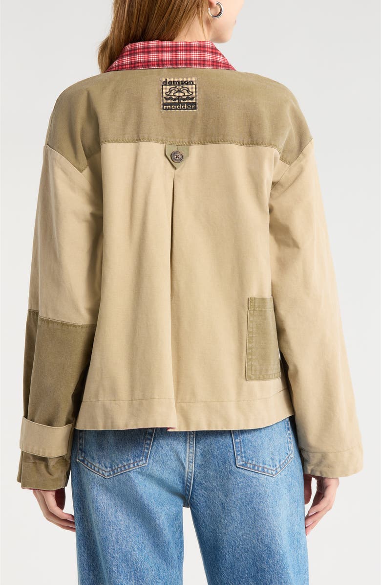 Damson Madder Marcelle Reversible Organic Cotton Barn Jacket, Alternate, color, Red Multi