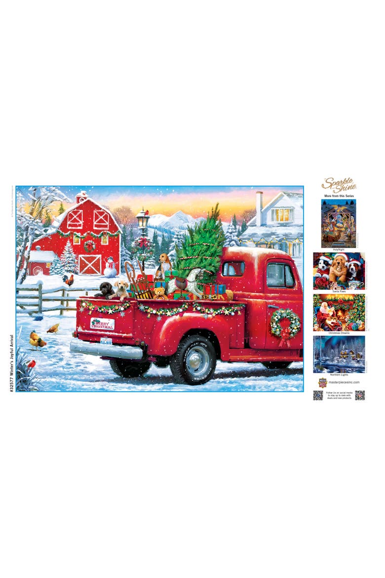 Winter's Arrival 500pc Glitter Puzzle, Alternate, color, Multicolor