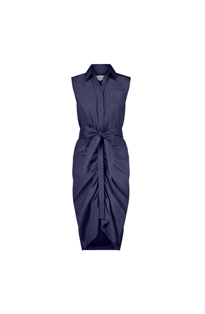 The Shirt by Rochelle Behrens The Sleeveless Wrap Front Dress, Alternate, color, Navy