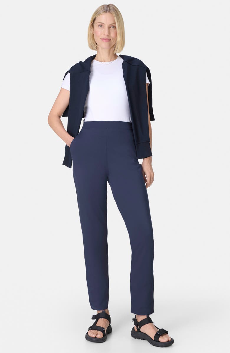 Sweaty Betty Transition Slim Straight Leg Pants, Alternate, color, Navy Blue