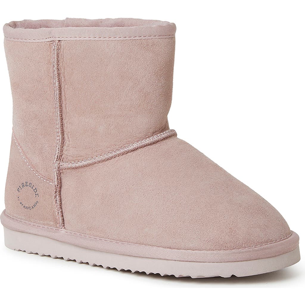 Dearfoams Fireside By Rosebery Genuine Shearling Boot In Pink