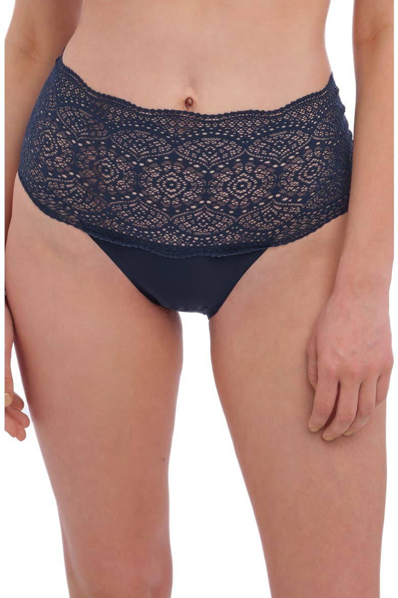 Invisible Stretch Lace Briefs, Main, color, NAVY