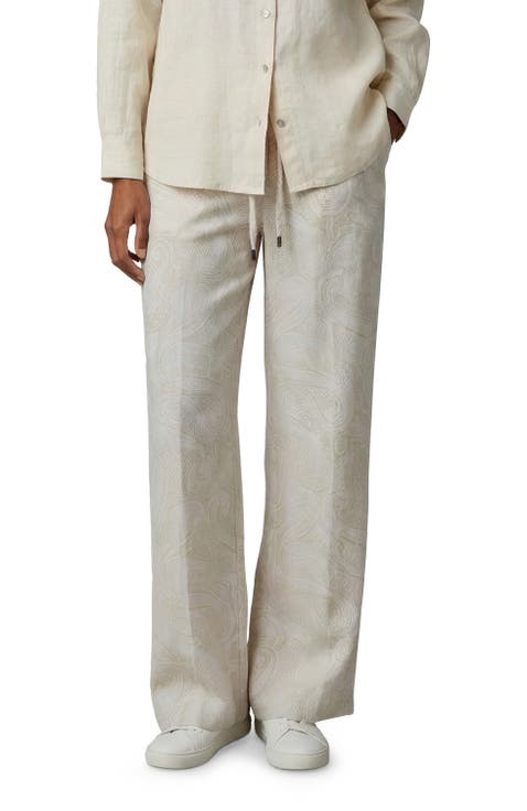 Crochet Paisley Womens Wide-leg Pant