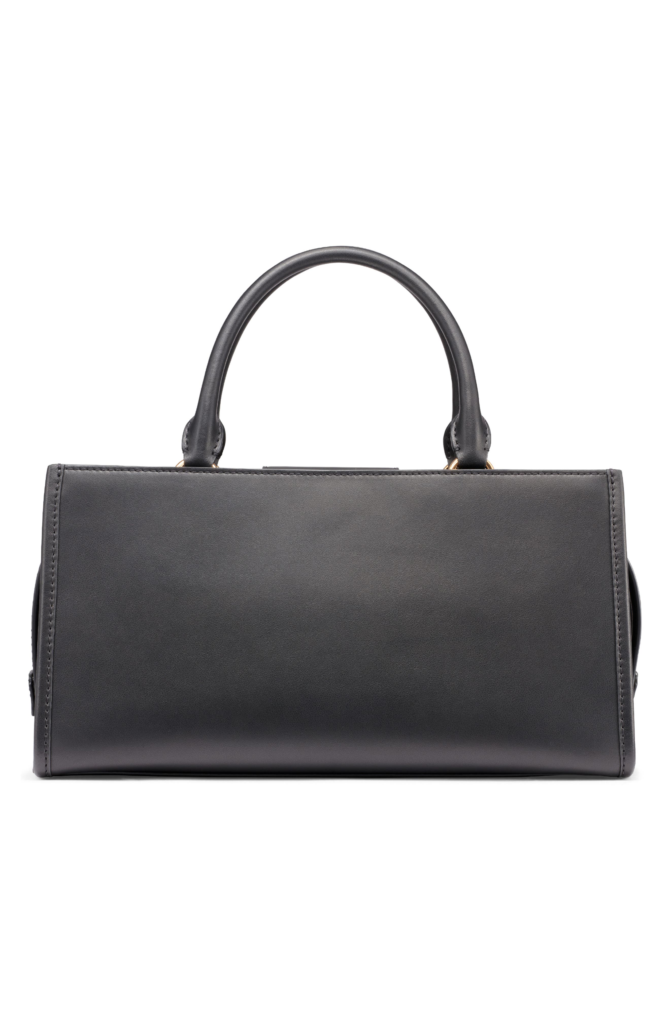 KARL LAGERFELD PARIS Madelyn Satchel Bag, Alternate, color, Black/ Gold