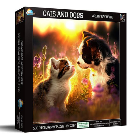 Cats and Dogs 500 piece Jigsaw Puzzle for Adults