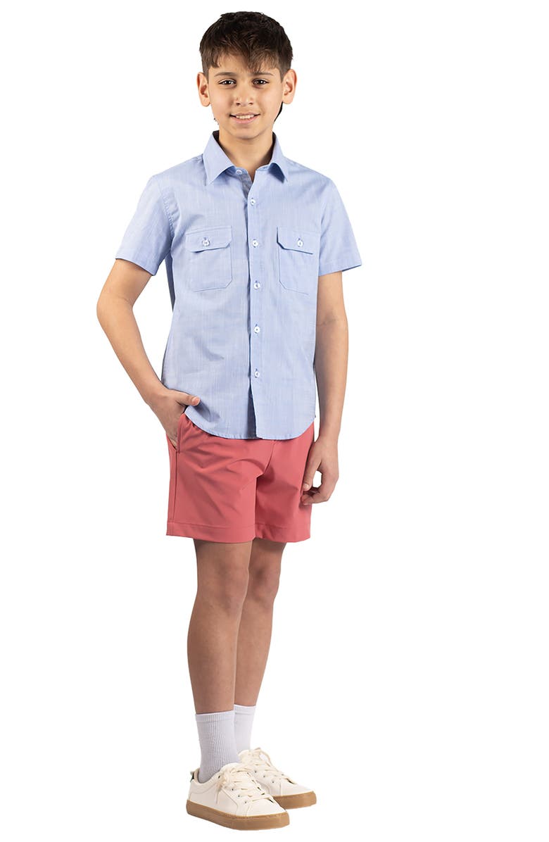 TailorByrd Kids' Signature Chambray Button-Up Shirt, Alternate, color, Light Blue