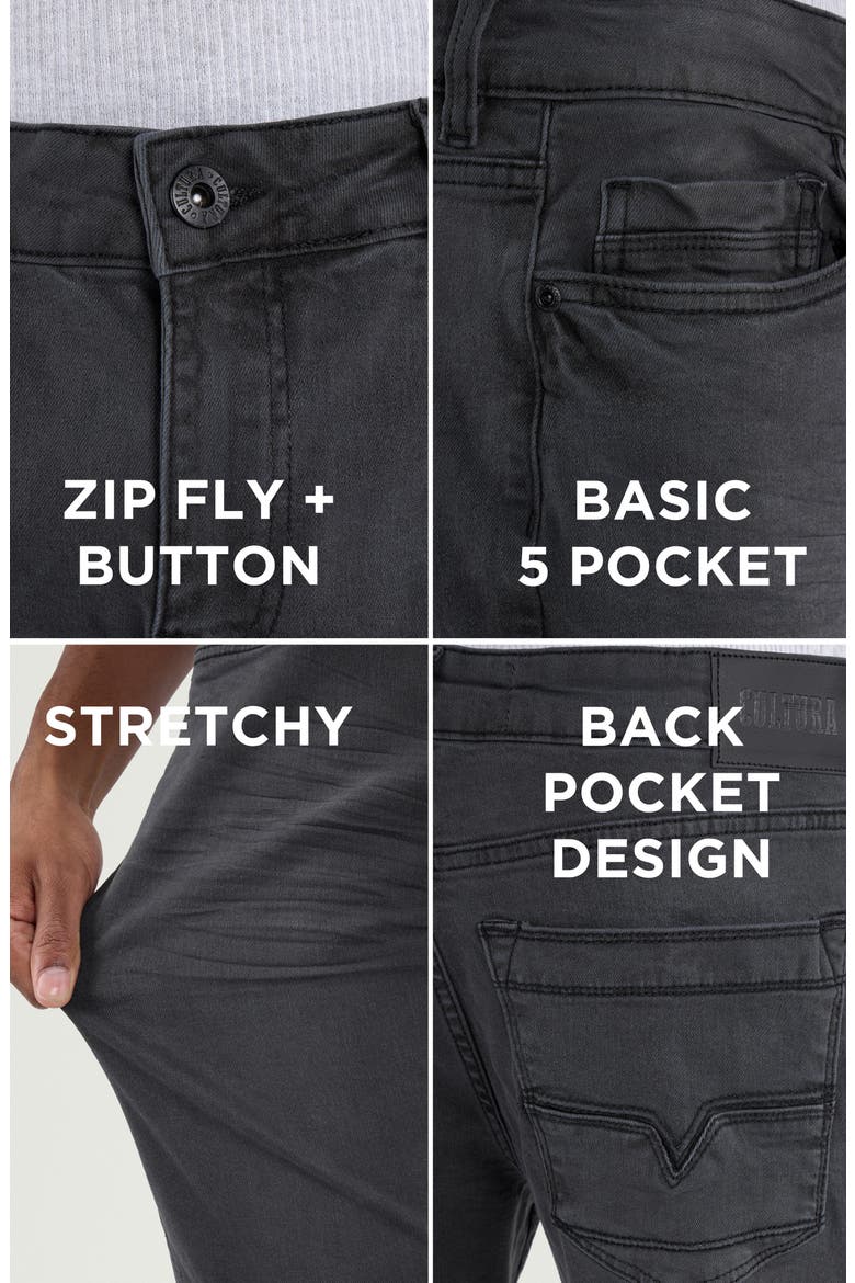 Cultura Slim Fit Stretch Jeans, Alternate, color, DARK GREY