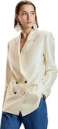 Cynthia Rowley Silk Wool Double Breasted Blazer