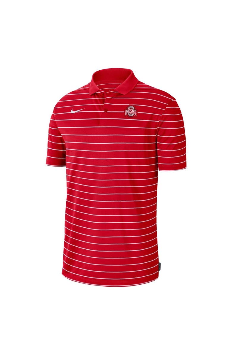 Nike Men's Nike Scarlet Ohio State Buckeyes Icon Victory Coaches 2023 Early Season Performance Polo, Alternate, color, 