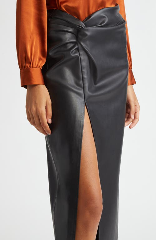 L'agence Lilou Twist Skirt In Black In Black