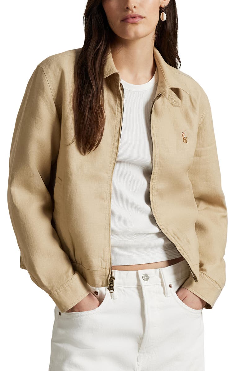 Polo Ralph Lauren Linen Jacket, Main, color, Clay Tan