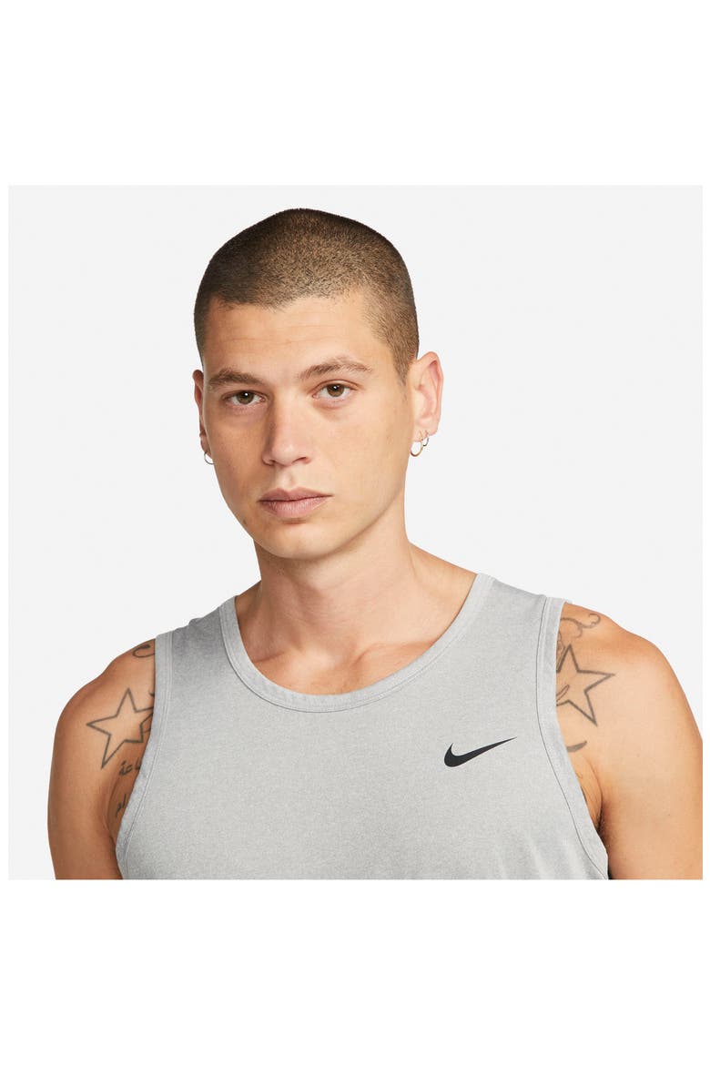 Legend Training Tank, Alternate, color, DK GREY HEATHER/ BLACK