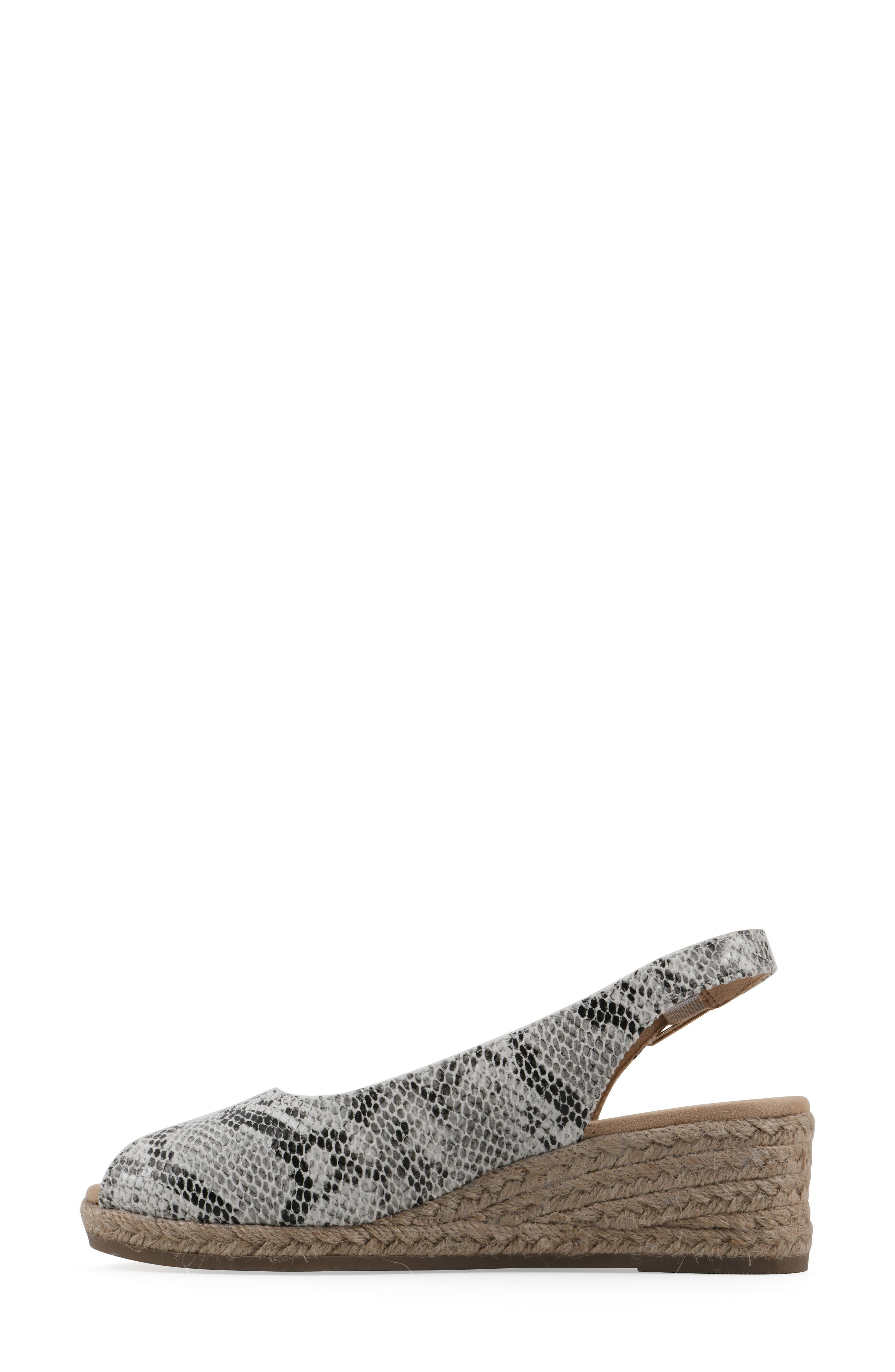 Maize Slingback Wedge Sandal, Alternate, color, BLACK WHITE FABRIC