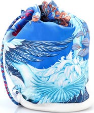 Pre-Owned Hermes Soie Cool Handbag Printed Silk and Calfskin Medium