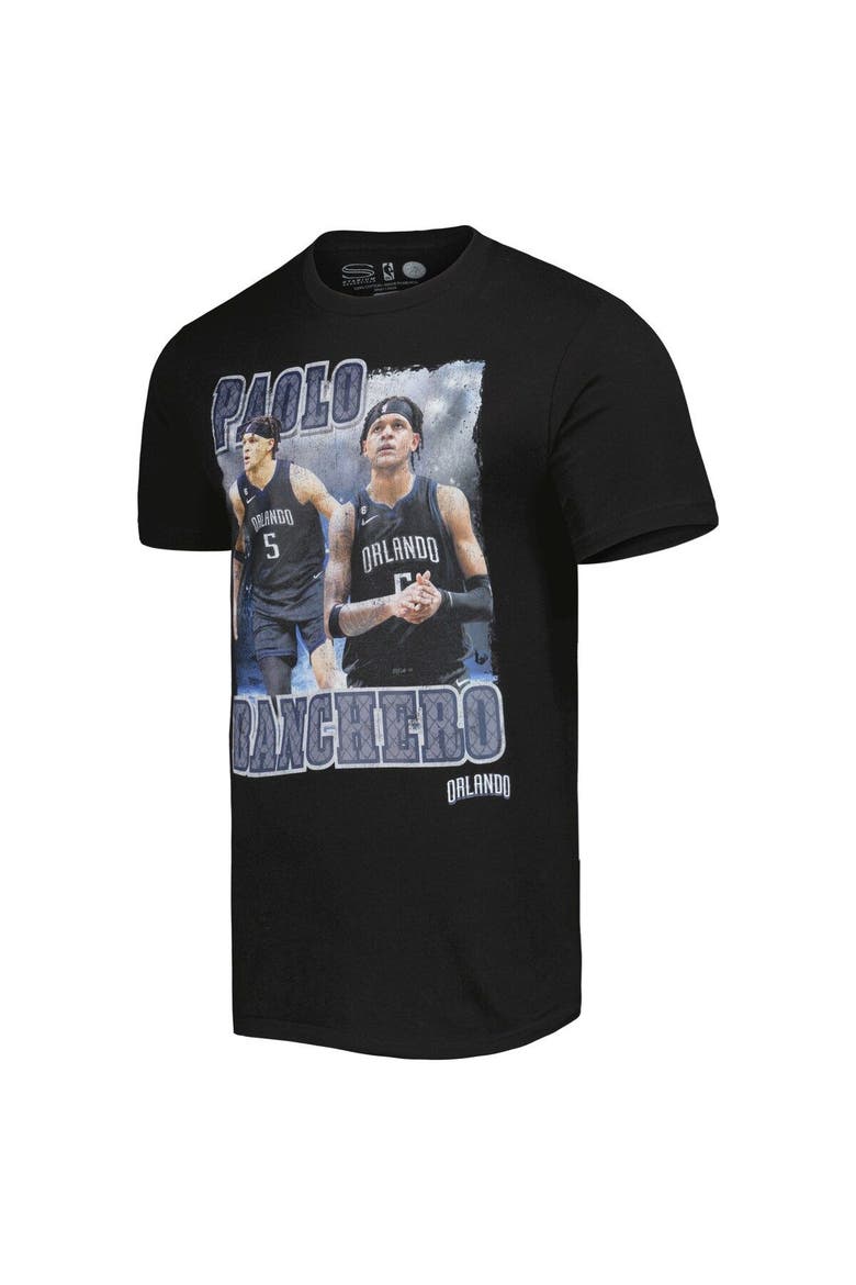 Unisex Stadium Essentials Paolo Banchero Black Orlando Magic City Edition Double Double Player T-Shirt, Alternate, color, Black