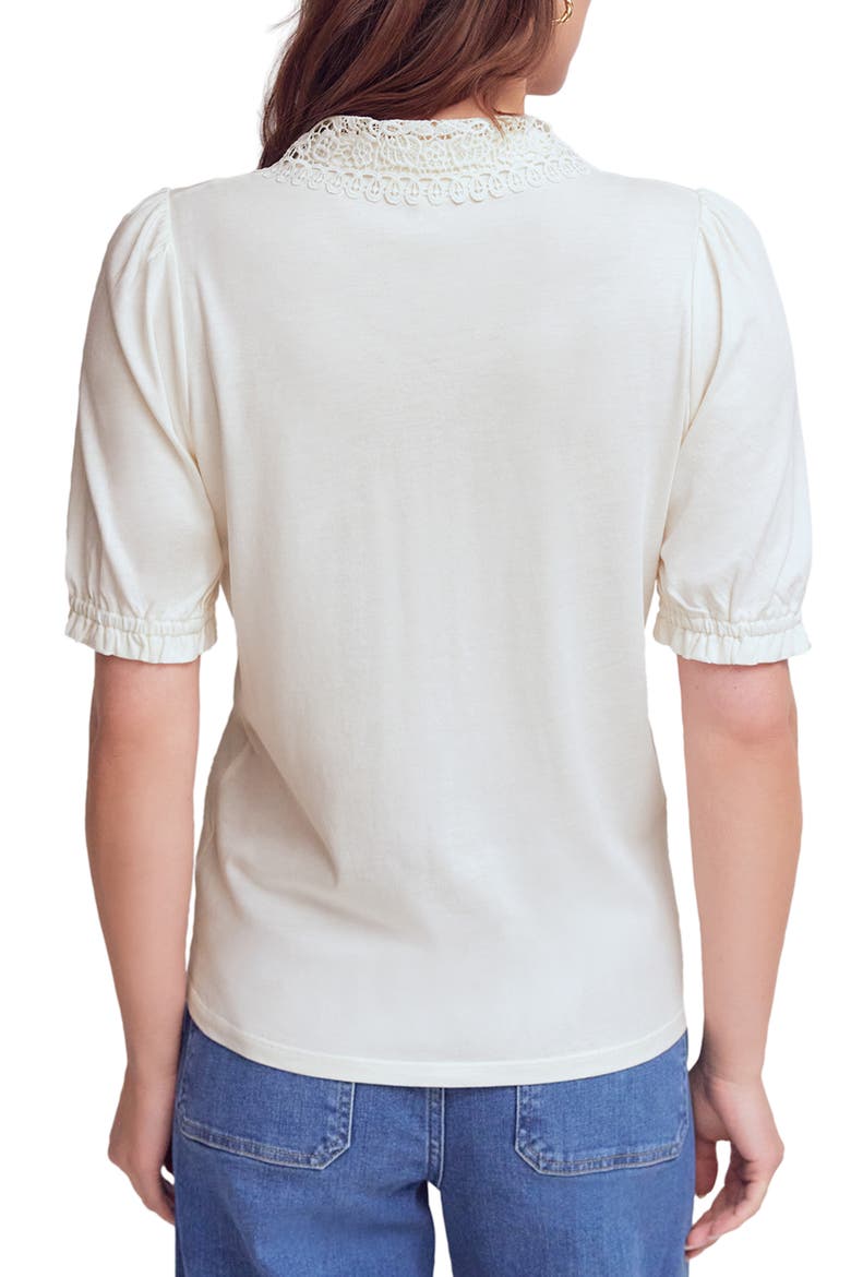Nessa Broderie Top, Alternate, color, IVORY