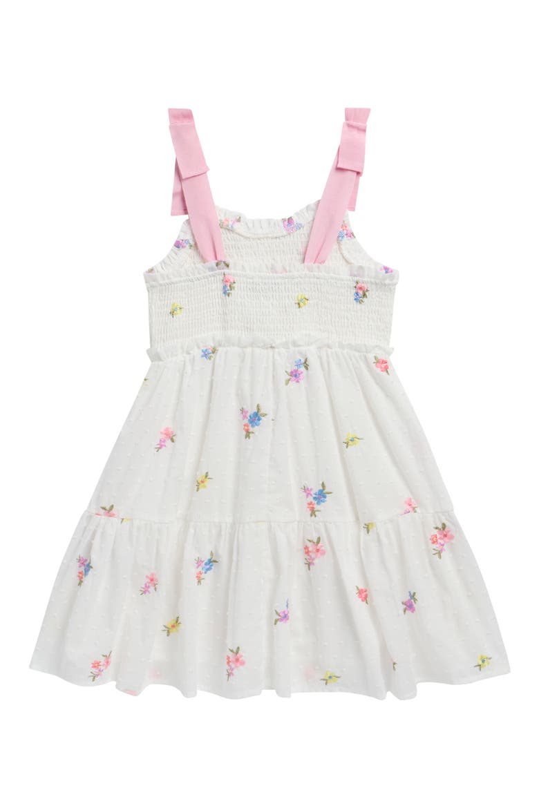 Floral Embroidered Smock Sundress, Alternate, color, IVORY