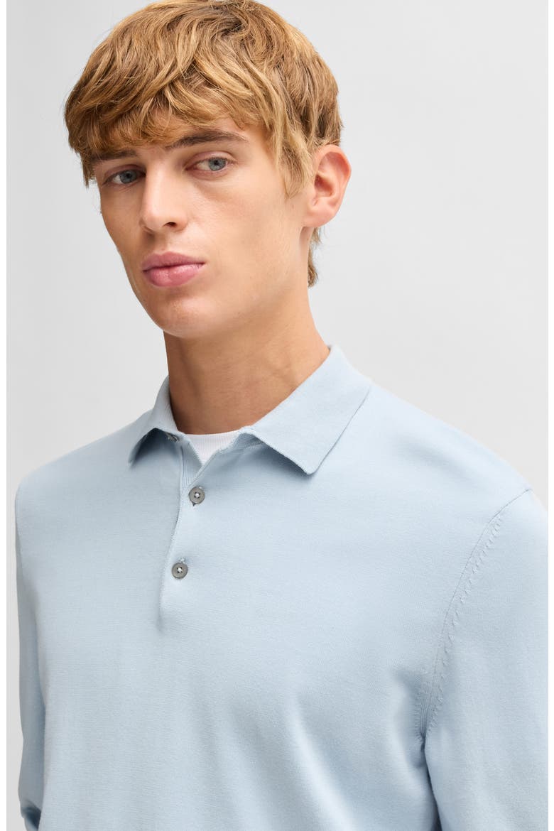 Gemello Cotton Polo Sweater, Alternate, color, LIGHT BLUE