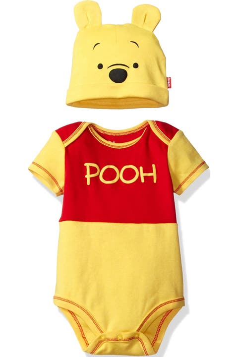 Winnie the Pooh One Piece Bodysuit and Hat Set