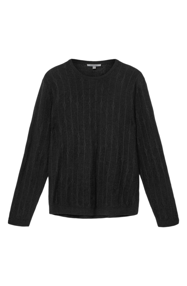 John Varvatos Baiso Crewneck Sweater, Alternate, color, Black