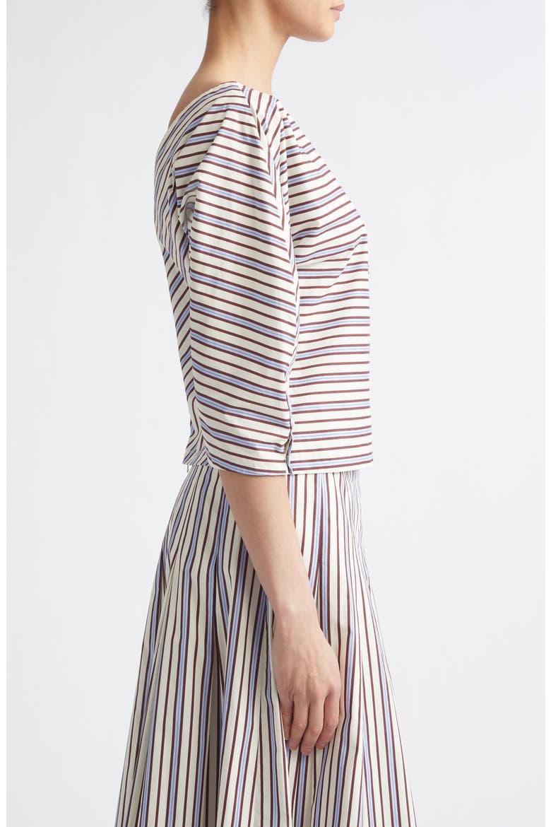 Stripe Dolman Sleeve Cotton Top, Alternate, color, CREAM MULTI