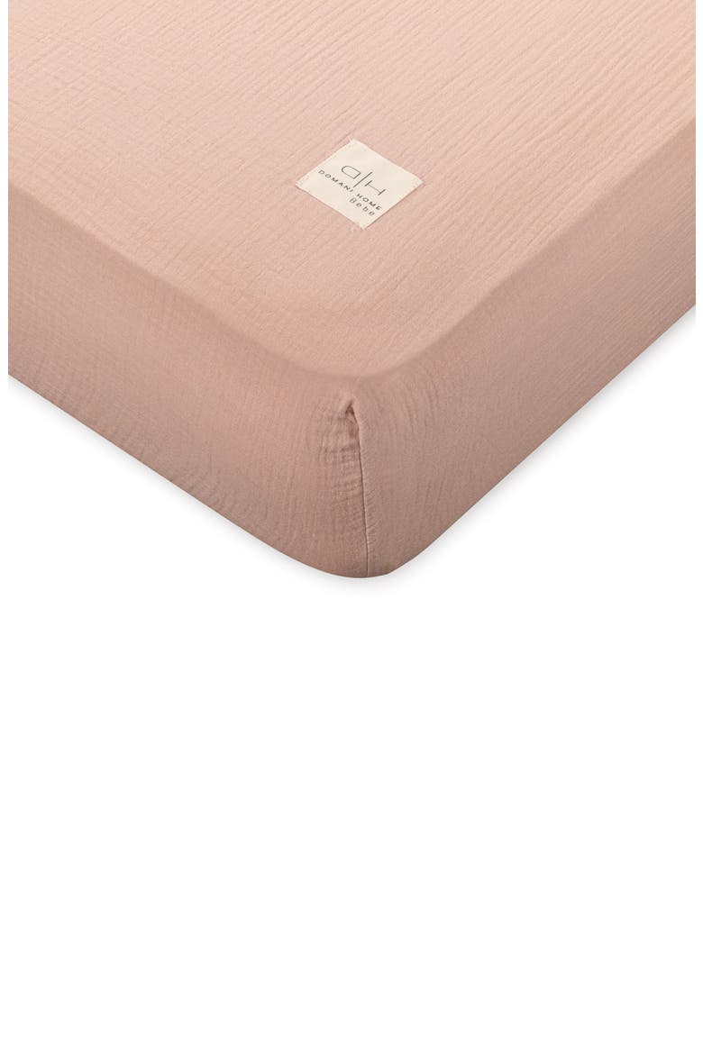 Gauze Bebe Portable Crib Mattress Cover, Main, color, PINK