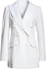 Eleventy Double Breasted Satin Tuxedo Jacket