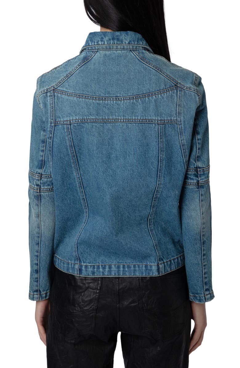Zadig & Voltaire Bons Cotton Denim Jacket, Alternate, color,